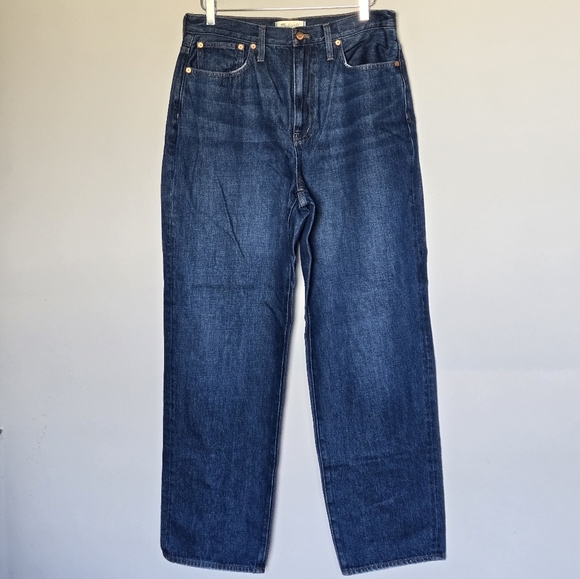 NWOT Madewell Baggy Straight Balloon Jeans in Dark Worn Indigo Wash Size 30 - Picture 4 of 12